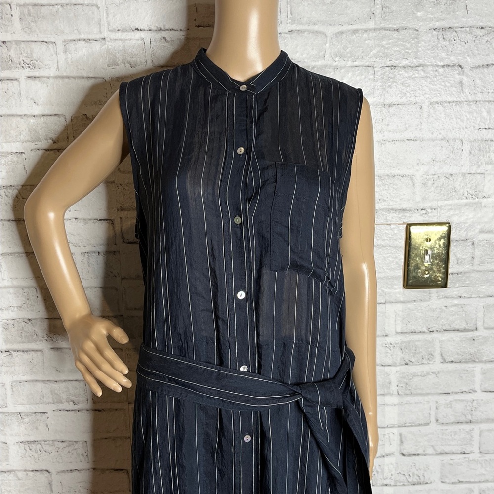 Vince drapey stripe shirtdress - Picture 3 of 12
